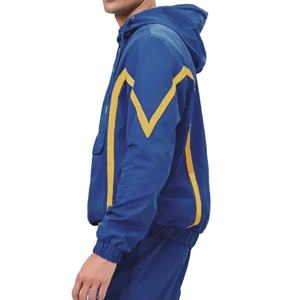 Veste coupe-vent personnalisée à capuche zippée survêtement léger en nylon veste de sport de course pantalon survêtement en nylon pour hommes 2026 - Product Image 5