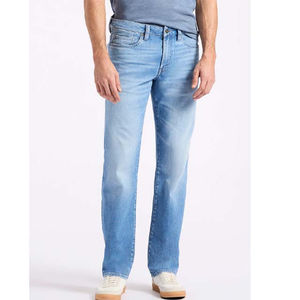 Pantalones Vaqueros Casuales de Corte Recto, Suaves, Transpirables, Ecológicos, Resistentes al Viento, de Algodón, con Corte Moderno y Relajado, para Uso Diario, Ropa Urbana - Product Image 1