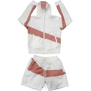 <b>Winter</b> Hooded Casual Solid Contrast Color Custom Waterproof Windbreaker Set High Quality 2 Piece Spandex/Polyester <b>Tracksuit</b> <b>for</b> - Product Image 1