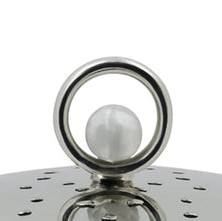 Brûleur d'encens Bakhoor en métal argenté de luxe tendance avec un design élégant de bague et de boule, design arabe pour une utilisation au Moyen-Orient et au Golfe - Product Image 5