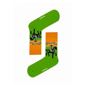 6-Piece Breathable Nylon Art Painting Patterned <b>Sock</b> Set Custom Logo <b>Cute</b> Print Design Crew Length for Boys for Daily Use Spring - Product Image 2