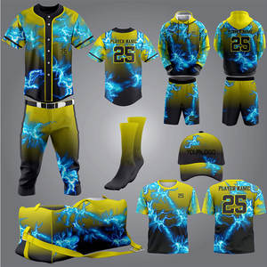 Diseño personalizado poliéster béisbol Softball desgaste de secado rápido Unisex Softball uniformes sublimados barato Softball uniforme con conjunto - Product Image 1