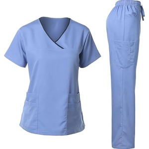 Conjuntos de Uniformes Médicos de Invierno de Manga Corta, Tejidos y Estampados Personalizados de Alta Calidad Profesional, Estilo Moderno, de Algodón y Poliéster - Product Image 1