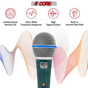 Microphone dynamique XLR 5Core pour karaoké, chant, studio, microphones portatifs - Product Image 3