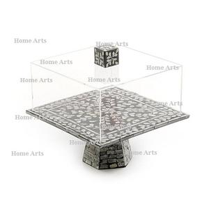 Support à gâteau en marbre et en bois au design avantageux pour les desserts, les gâteaux et les chocolats, idéal pour les fêtes d'anniversaire - Product Image 6