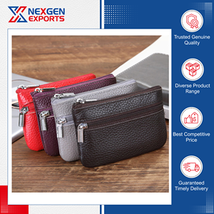 Venta Exclusiva, Calidad Confiable, Alta Demanda, Cartera de Cuero Genuino con Opción de Logotipo Personalizado, Cierre de Cremallera Resistente, Cantidad al por Mayor - Product Image 2