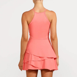 Robe de tennis à demi-zip en gros pour femmes, vêtements de sport, fermeture éclair à la taille, sans manches, robe de golf pour femmes, jupe de pickleball, ensemble de tennis - Product Image 3