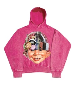 Venta al por mayor personalizado 100% sudadera de lana de algodón para los hombres gota hombro con capucha pulóver bordado Puff estampado sólido invierno Casual - Product Image 2