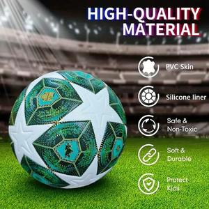 Ballons de football taille 5, matériau PU standard sans couture, respectueux de l'environnement, ballon d'entraînement en plein air, SANAULLAH et FILS SS-AB-143 - Product Image 3