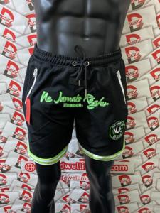 Wholesale <b>Plus</b> <b>Size</b> Gym Shorts with Custom Zipper Pockets and Drawstring Waist Solid Pattern Personalized with Your Own Logo - Product Image 3