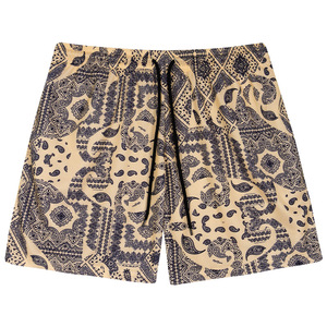 Shorts pour hommes entièrement personnalisables, design unique, imprimé par sublimation, toile polyester/coton, style streetwear, taille mi-haute élastique - Product Image 1
