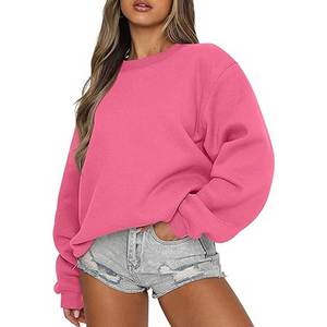 Suéter holgado de manga larga, sudadera de invierno para mujer, sudadera holgada cálida de algodón hecha - Product Image 3