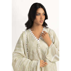 Conjunto de Traje Bordado Schiffli de 3 Piezas para Mujer IUSTKSD-2016 - Product Image 4