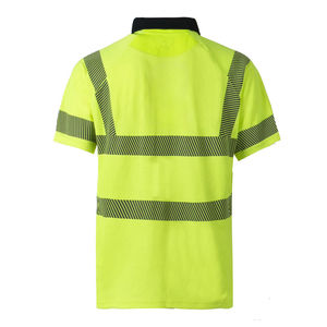 Polos DE SEGURIDAD reflectantes de visibilidad de alta calidad, logotipo personalizado, camiseta de seguridad de manga corta de alta visibilidad, camiseta reflectante de Polo - Product Image 3