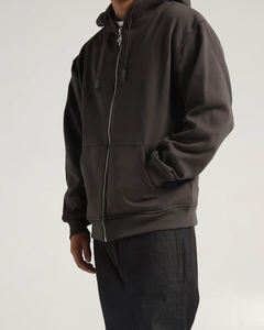 Sweat à capuche pour hommes de qualité supérieure en polaire douce, chaud et décontracté Streetwear, pull et fermeture éclair de style OEM, fournisseur de vêtements de sport en gros en vrac - Product Image 1