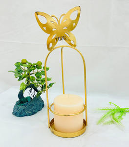Elegant Gold <b>Butterfly</b> Iron Taper Candle Holders Handcrafted Metal Candlesticks Weddings Dining <b>Parties</b> Timeless <b>Decor</b> Accent - Product Image 3
