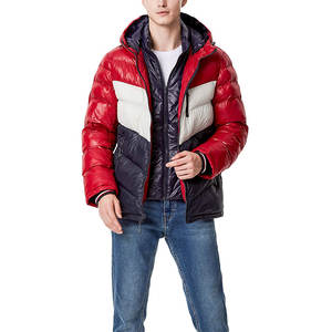 Chaqueta acolchada ligera para hombre de invierno, abrigo personalizado con cuello levantado para exteriores, chaquetas acolchadas - Product Image 1