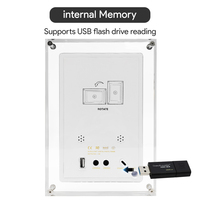 Marco de Fotos Digital Acrílico de 7 Pulgadas en Oferta, con Reproducción de Video y MP3, Pantalla HD IPS, 8GB de Memoria, Reloj