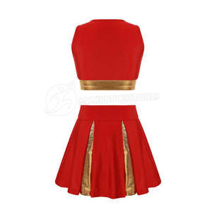 ชุดยูนิฟอร์มเชียร์ลีดเดอร์สำหรับผู้หญิง พิมพ์ลายแบบซับลิเมชั่นทั้งตัว เนื้อผ้าโพลีเอสเตอร์ 100% สวมใส่สบาย เหมาะสำหรับกีฬา ขายส่ง - Product Image 2