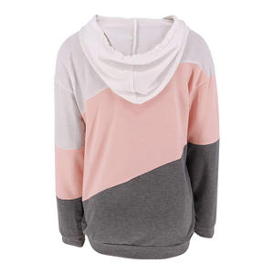 Sudadera de punto de gran tamaño, sudaderas con capucha grises antiretráctiles para invierno y otoño para mujer, sudaderas con capucha con logotipo personalizado para mujer - Product Image 6