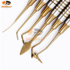 Kit de spatules de remplissage en résine composite dentaire avec revêtement en titane ou or, 6 pièces, ensemble d'instruments médicaux dentaires - Product Image 2