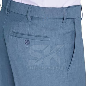 Nouveau Design Confortable Respirant Style Tendance Pantalon Habillé en Tissu pour Hommes Vente en Gros OEM - Product Image 3