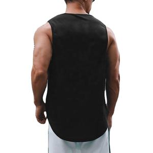 Débardeur pour homme, coupe classique, col rond, sans manches, séchage rapide, écologique, évacuation de l'humidité, musculation, logo personnalisé, couleur personnalisée, été - Product Image 2