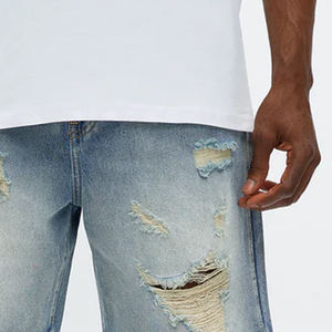 Shorts de Mezclilla de Alta Calidad, Lavado Azul Medio, para Hombre, Diseño Casual, para Compradores Mayoristas con Servicio OEM, Tendencia 2026 - Product Image 5