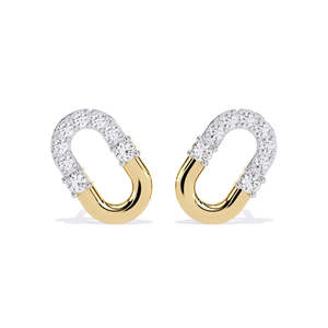 ต่างหูเพชรทรงสี่เหลี่ยมแบบเรียบหรูจาก ATYANTA JEWELS - Product Image 5