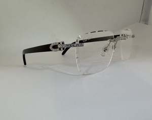 แก้วลายเสือดาว VVS Moissanite สไตล์ฮิปฮอปใหม่925เพชรจำลองสีเงิน - Product Image 2