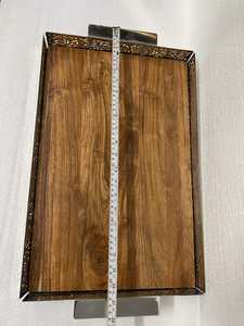 Bandeja de servicio de acero y madera moderna para el hogar, dormitorio, cocina, habitación de invitados, sala de estar, restaurante, Bar, armario, baño, servicio de comida - Product Image 2