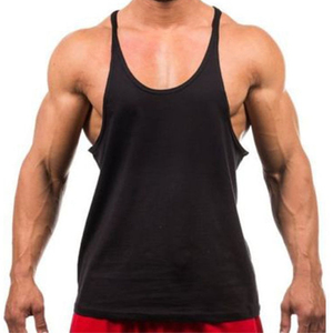 Customized 100% Cotton <b>Men's</b> Gym Tank Tops Breathable Knitted <b>Singlet</b> <b>for</b> Bodybuilding Casual Style with Customized Brand - Product Image 1