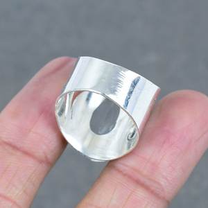 Anillo de piedra de cristal Chapado en plata de alta calidad para mujer, anillo de piedras preciosas de plata de latón de cristal, anillo Chapado en plata de aspecto increíble - Product Image 4