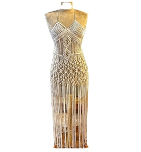Cotton Hand Woven <b>Festival</b> Clothing Bustier Crop <b>Top</b> Women Macrame Beach Dress - Product Image 2