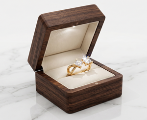 Anillo de Compromiso Clásico con Diamante Corte Princesa para Mujer, Diamantes Cultivados en Laboratorio - Product Image 6