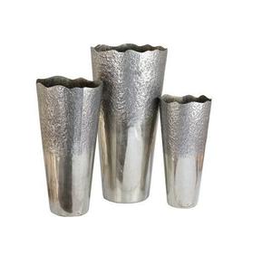 Vases à fleurs en métal très vendus, décoration, vase en aluminium, lot de 3, meilleure qualité pour la décoration de la maison, de l'hôtel, du restaurant, vase à fleurs en métal - Product Image 1
