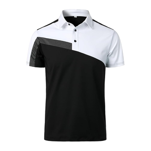 Polos de algodón transpirable para hombre, polos de manga corta multicolores de verano para hombre, camiseta de verano con estilo de Color en contraste - Product Image 1