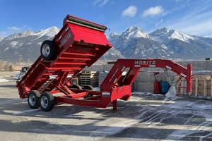 USED Gooseneck Dump Trailer 81.5"x14' -Hydraulic Jack -Aluminum Ramps -<b>Tarp</b> 16k - Product Image 5