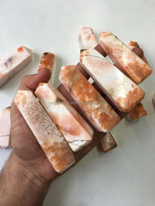 หอคอยสโคเลไซท์สีชมพูคริสตัลหายากธรรมชาติสำหรับบ้านเช่า - Product Image 3