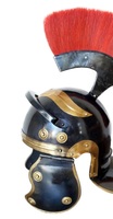 Armure de Chevalier Médiéval, Casque de Centurion Romain Portable avec Plume Rouge, Armure Historique pour Décoration Intérieure, Artisanat Métallique