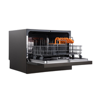 Lavavajillas de Sobremesa de 6 Plazas, Automático, Independiente, para Cocina Doméstica y Espacios Pequeños, Suministro de Fábrica