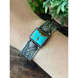 Sunshine Reeves # Brazalete de Moda de Plata de Ley y Turquesa con 8 Piedras - Product Image 2