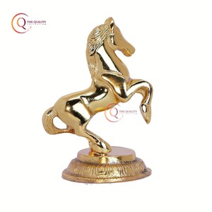 Recién llegado, escultura de bronce personalizada, forma de caballo, decoración moderna de aluminio con acento para el hogar, suministros de escultura de Color dorado - Product Image 3