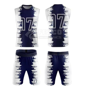 Top Selling Custom Team Name 7v7 Uniform Sublimated Polyester Breathable Quick Dry Sleeveless Adult Men's Football Sets All - Product Image 1