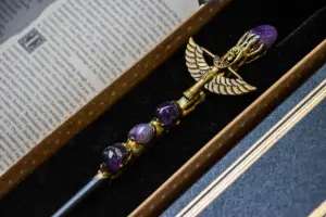 2023 New Arrival Wholesale Amethyst Gold Isis Goddess Alloy Magic Wand