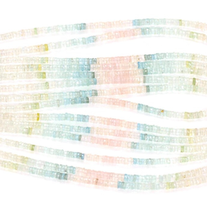 Cuentas Heishi de Aguamarina Multifacética de Primera Calidad Natural, Forma de Neumático, 4-7 mm, Cuentas de Piedras Preciosas de Aguamarina con Corte de Rueda Multifacético - Product Image 5