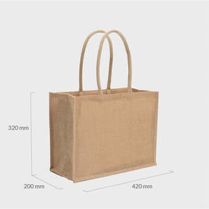 Large Eco-Friendly Jute Tote Shopping <b>Bag</b> with Padded Rope Handles <b>Medium</b> Size Customizable Pattern for Daily Use or Gifts - Product Image 2