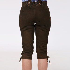 2025 nouveau Style Lederhosen pantalon en cuir bavarois Oktoberfest Type court extérieur bas quantité minimale de commande pantalon en cuir de chèvre pour les femmes - Product Image 5