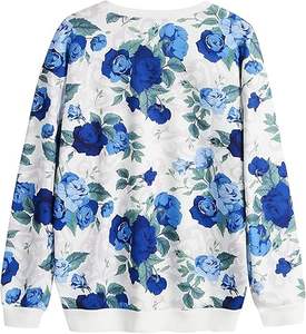 Sweat à capuche imprimé en coton 100% avec motif de fleurs, designs personnalisés, 3e impression, sweat à capuche oversize unisexe - Product Image 6