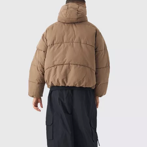 Veste matelassée patchwork personnalisée pour homme, imperméable, respirante, légère, matelassée, à capuche, ample, surdimensionnée, pour l'hiver - Product Image 6